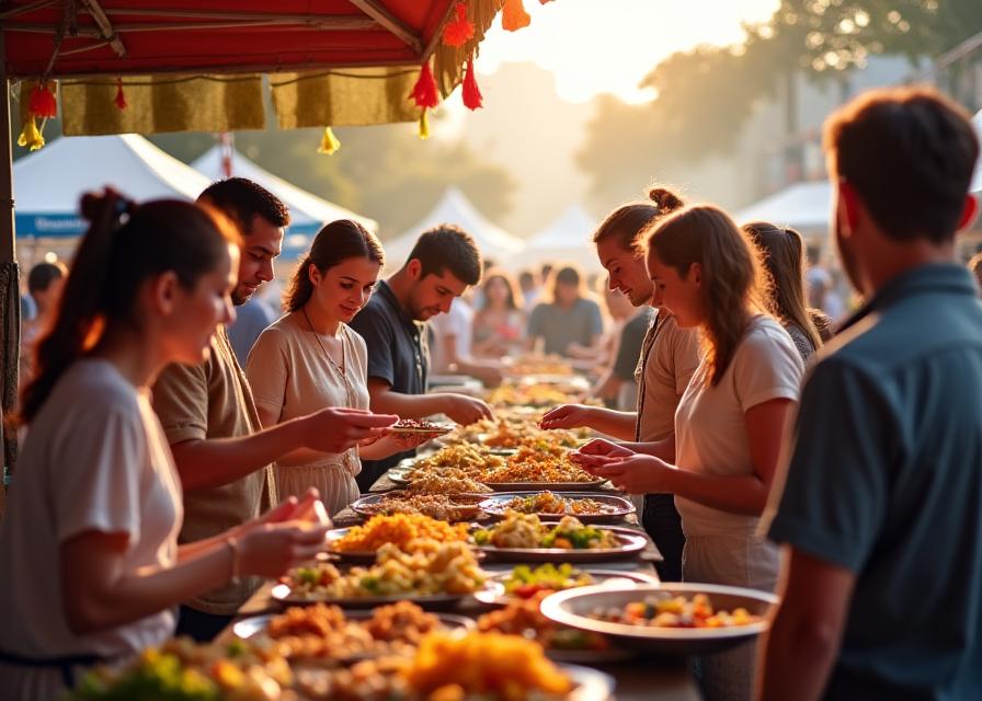 Food festival event coverage
